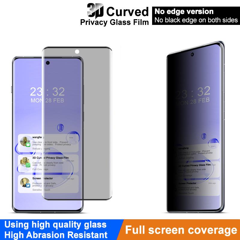IMAK For Oppo Find X7 5G Tempered Glass Screen Protector Anti-Spy Curved Phone Screen Film