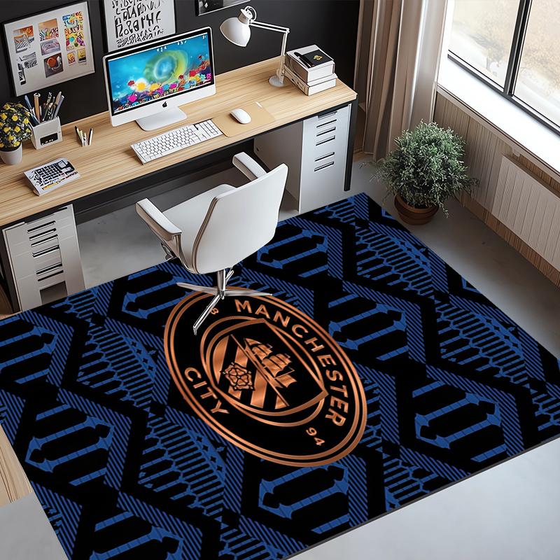 Manchester Football FC Pattern Rug, Indoor/Outdoor Mat, for Picnic, Gameroom, Bedroom, Office, Living Room, Home Decor Carpet, Birthday Gift