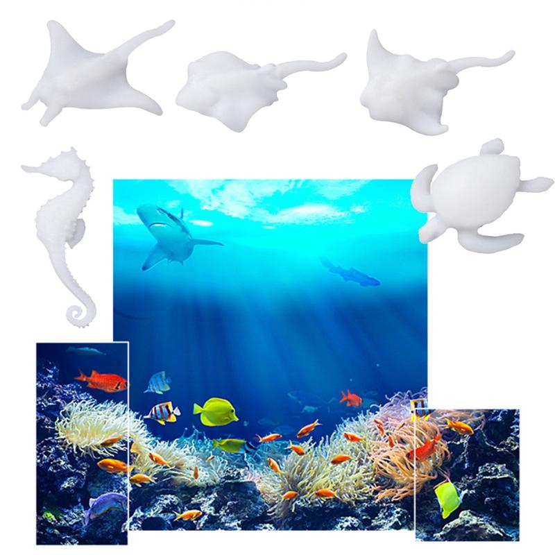 3D Diy Crystal Epoxy Material Filling Enclosed Marine Animal Model Micro Landscape Fish Sea for Turtle Material Accessor