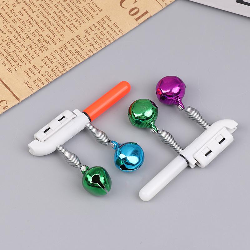 Fishing Bite Alarms Fishing Rod Double Bell Rod Clamp Tip Induction Lamp Bright Night Flash Led Without Battery Tackle Flash Led