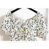 Women's Fashion Summer Spring Floral Print Short Sleeve V-Neck High Waist Casual Dresses