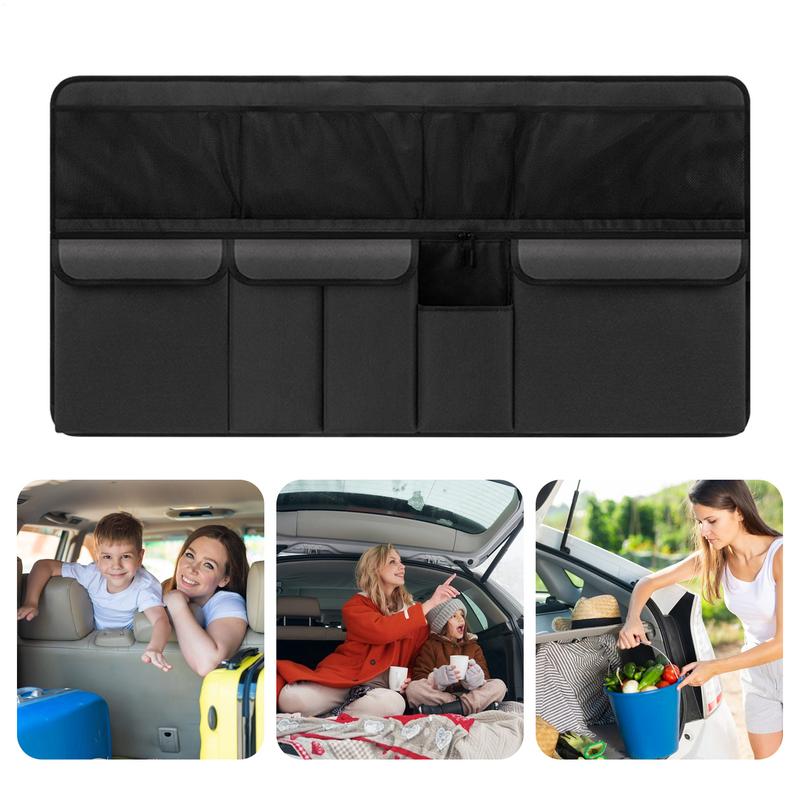 Trunk Organizer Road Trip Cargo Storage Bag Large Waterproof Trunk Organizer With Multiple Dividers For Diaper Snack Tool Shoe