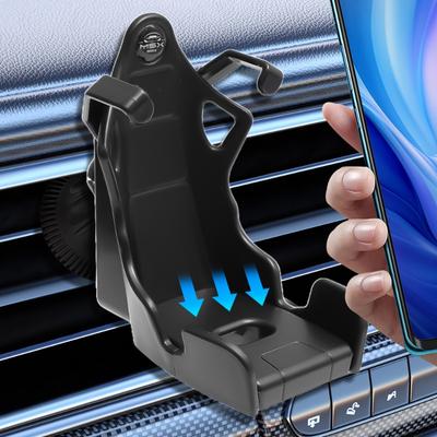 Telefonhalter für Rennsitze im Auto, Auto-LKW-Luftauslass-Navigationshalterung für 4,2-7,2-Zoll-Handys, Rennsitzdekoration im Auto