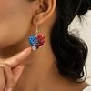 American Flag Textured Acrylic Earrings - Independence Day Retro Charm Gift for Women