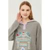 Benetton Embroidered Color Hoodie Knit Bakp09411
