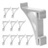 10 Stück Glatter Rand Aluminium Gefrierschrank Regal Clip Haken Schwerlast Kühlschrank Stützklammer für Kühlbox Vitrinenregal