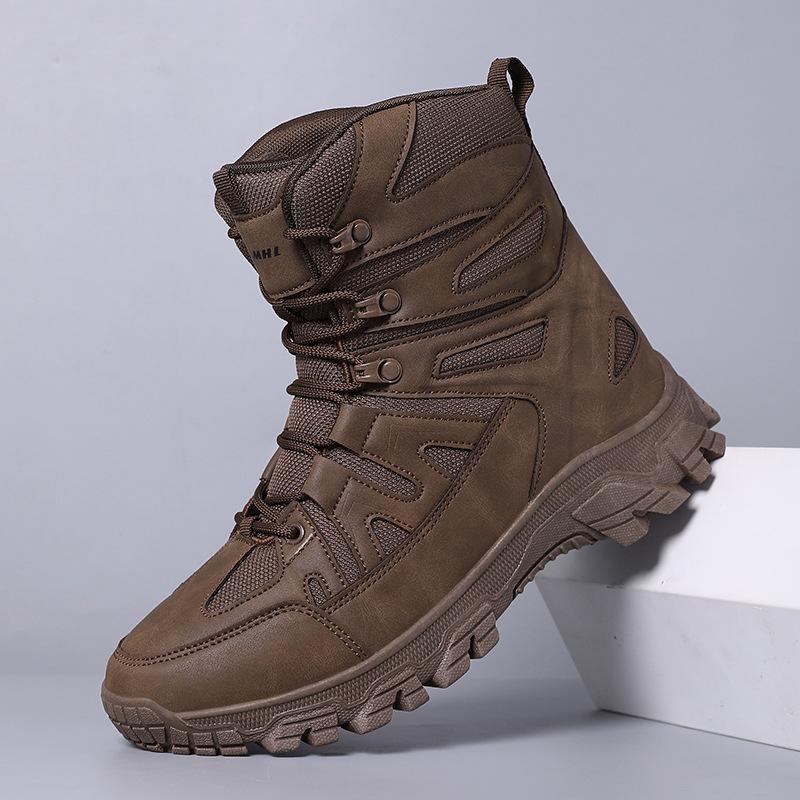 New Large Size Military Boots Men's Outdoor High-top Desert Tactical Hiking Shoes Military Boots Men
