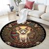 Celtic Cats Yarn Round Area Rug Under Office Chairs Bedroom Living Room Home Decor