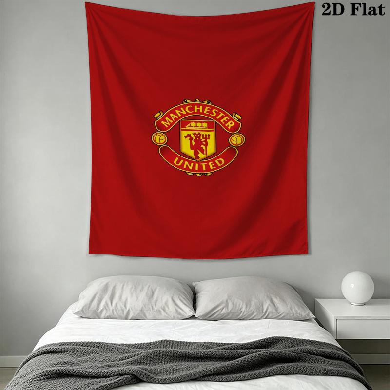 Manchester Unitedaa Wall Tapestry Aesthetic Wall Hanging Printed Fabric Blanket Decorative Tapestries for Bedroom Living Room Home Decor