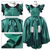 Wednesday Agnes Demille Green Cosplay Dress With Polyester Fabric For Teen And Adult Costumes