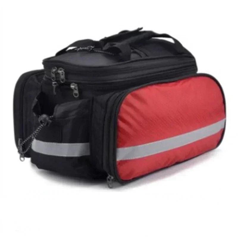 25L Bicycle Carrier Bag MTB Bike Rack Bag Trunk Pannier Cycling Multifunctional Large Capacity Travel Bag With Rain Cover