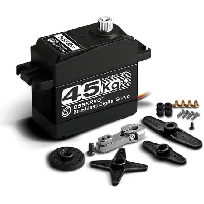 Rc Servo Brushless Servo Metal Gear High Torque Robot Servo Brushless Motor Digital Servo Arduino Servo for 1/8 1/10 1/12 RC Cars (45KG-270°)