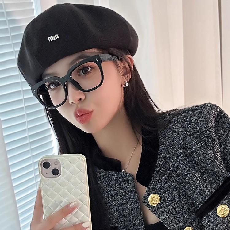 Beret Autumn Women's Korean Style Pumpkin Hat Simple Adjustable Fashion Retro Versatile Three Dimensional Painter Hat