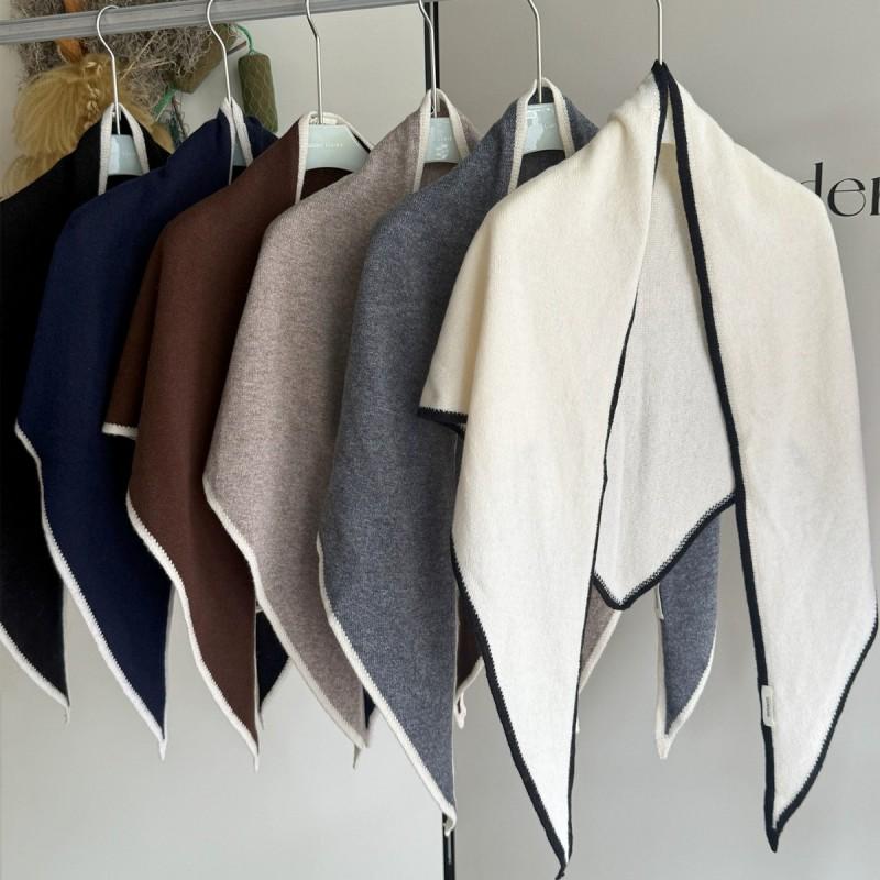 Womens Wool Shawl Scarf Hybrid Wrap Pure Solid Color Warm Winter Accessory OL Style 175cm Length