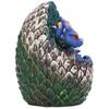 Dragon Egg Resin Material Interesting Decorative Cute Vivid Garden Animal Figurines for Living RoomBlue Dragon