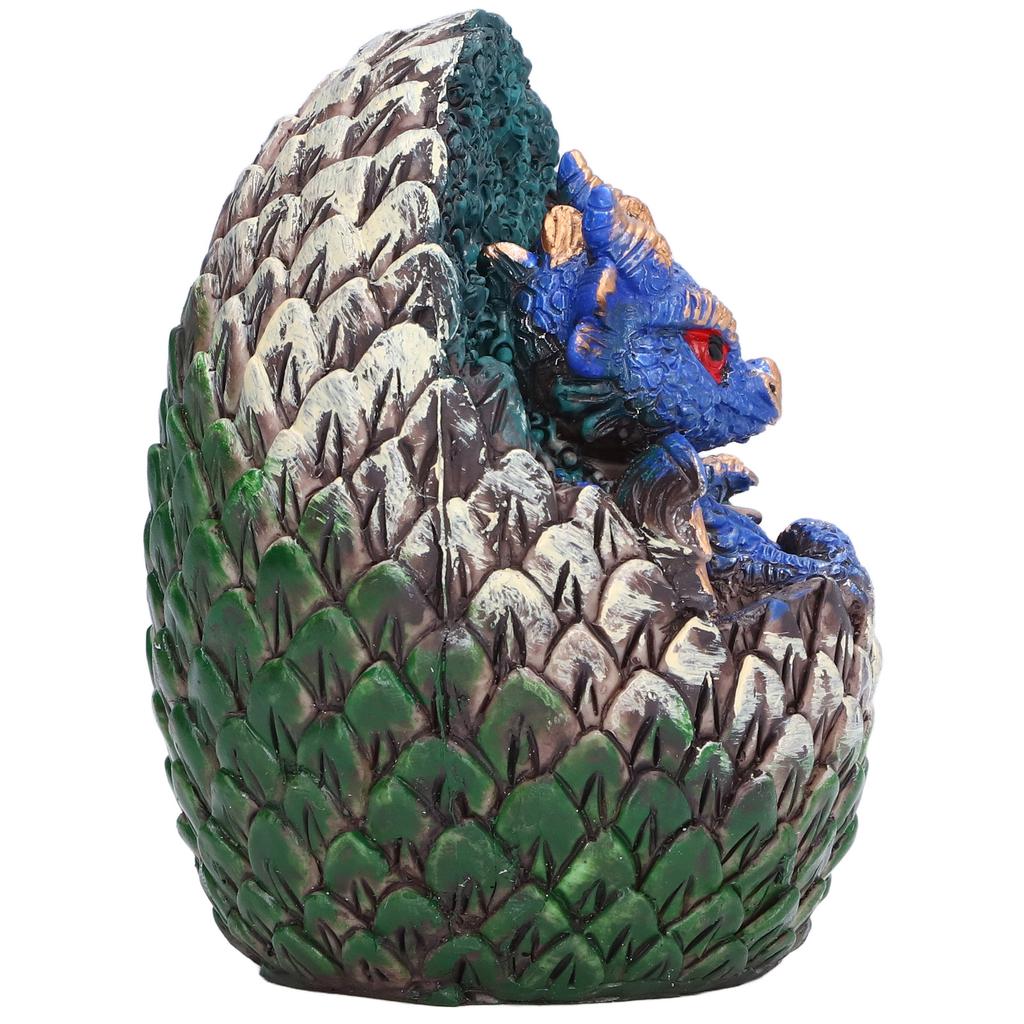 Dragon Egg Resin Material Interesting Decorative Cute Vivid Garden Animal Figurines for Living RoomBlue Dragon