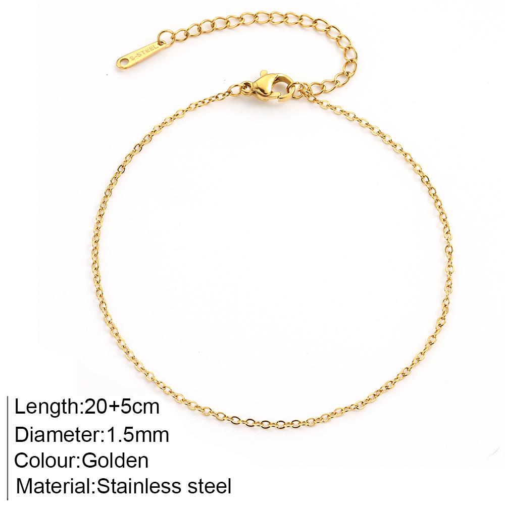 Stainless Steel Delicate Anklet for Women Gold Color Chain Anklet Bracelets On The Leg Do Not Fade Anklet Jewelry Women 2025 New