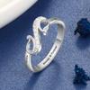 Customized Finger Ring Elegant Jewelry Engrave 2 Names Water Drop Shape Women With Modish Stylish Rings Giveaway Present Girlfriendri103855Elegant
