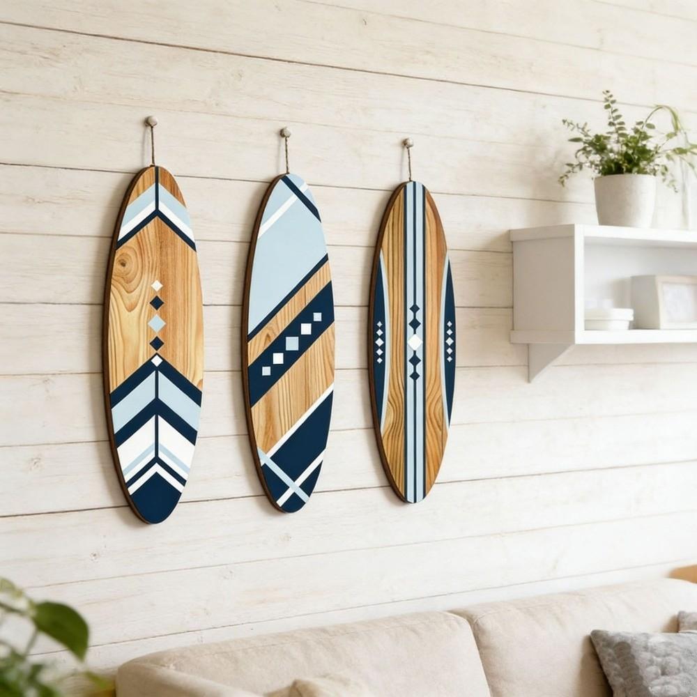 with Hook Wooden Surfboard Sign Tropical Surfboard Hanging Ornament  Festival Decor
