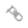 304 Stainless Steel Double Ended Swivel Eye Hook Ring Connector 8-Shaped Universal Rotating OX Rotating Ring Chain Buckle Ring