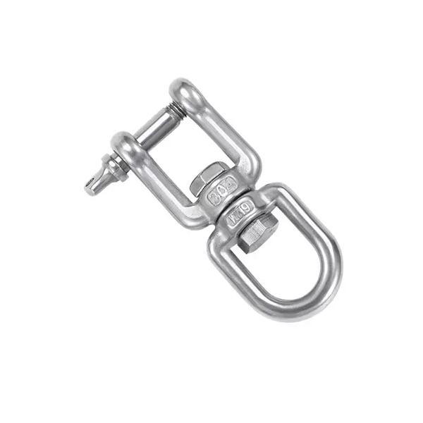 304 Stainless Steel Double Ended Swivel Eye Hook Ring Connector 8-Shaped Universal Rotating OX Rotating Ring Chain Buckle Ring