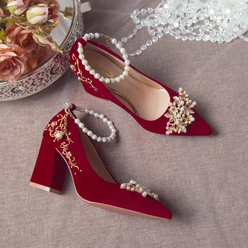 Mode Hochzeitsschuhe Damen Schuhe Brautkleid Neu Blume Hoch Flach Floral Pumps Schuhe Frau Ballerinas Kleid Hochzeit Neu Floral Pumps