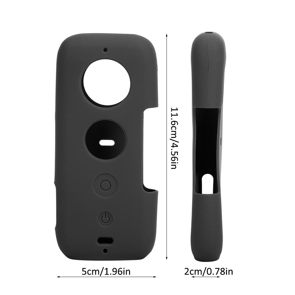 Sports Motion Camera Silicone Protective Case with Lens Cover for Insta360 One XBlack