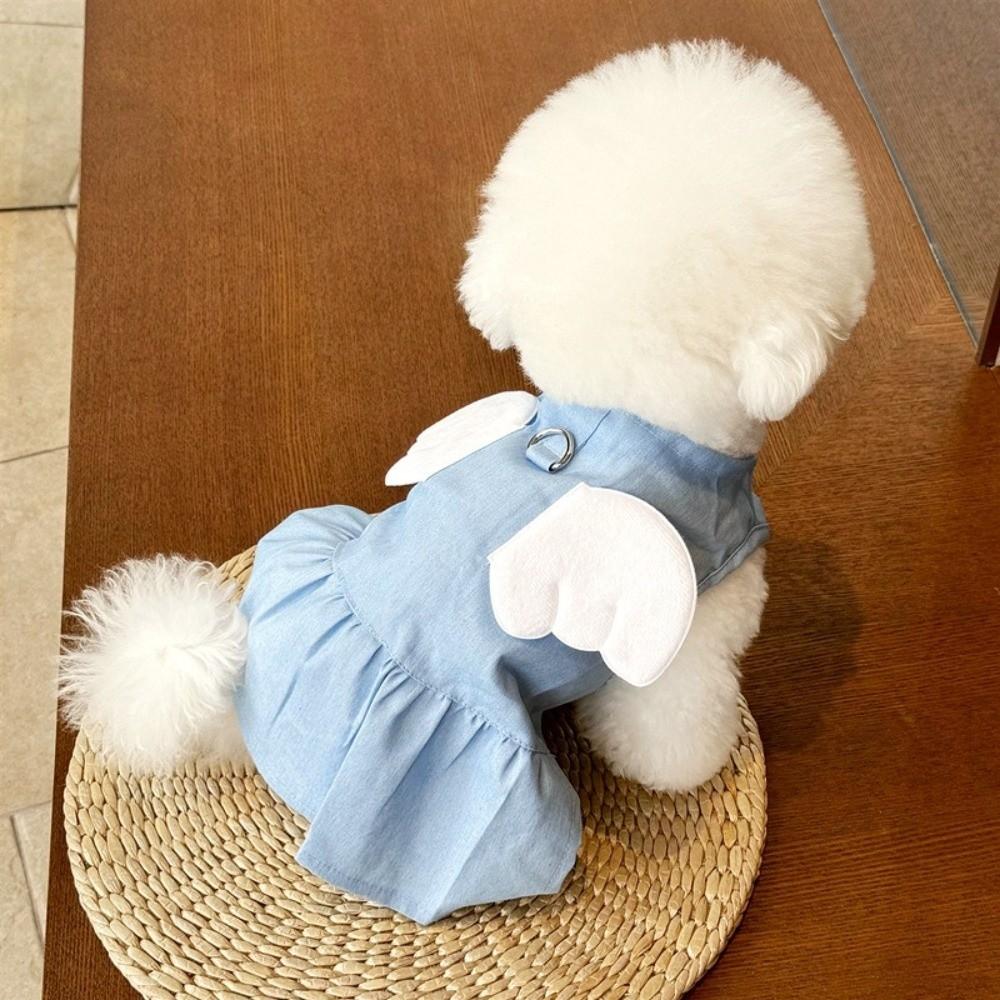 Adorable Dog Wings Skirt Comfortable Puppy Princess Dress Fashion Cat Vest Harness  Spring Summer