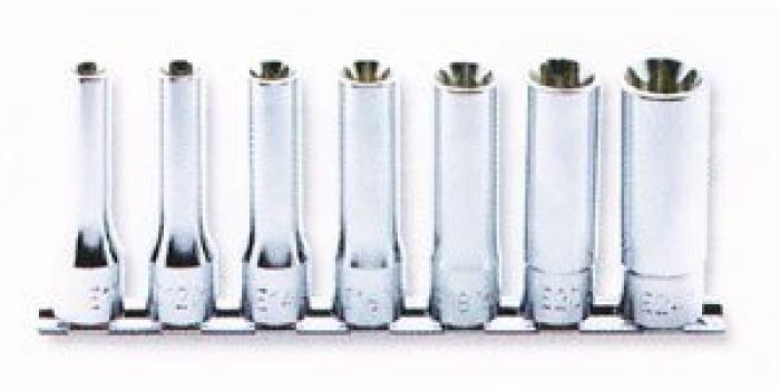 

Набор глубоких торцевых головок Koken Torx 7 шт. 1/2(12.7mm)кв.м.. RS4325/7