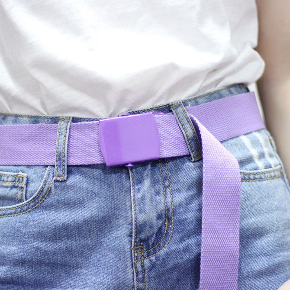 Wide Side Women Nylon Belt Canvas Jeans Decoration Elegant Man's Waist Belt Ladies/Girls