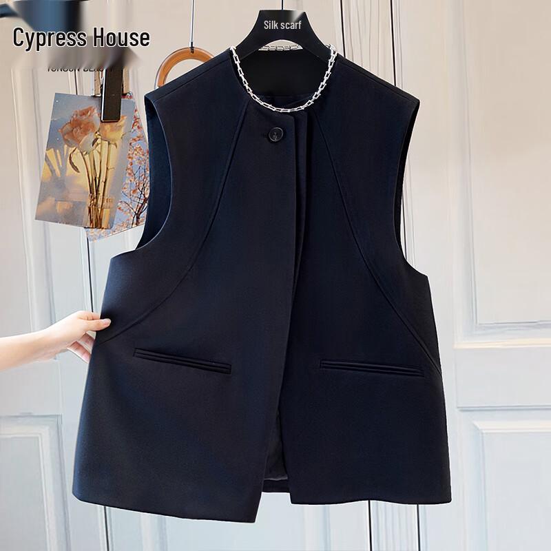 

Женский костюмный жилет средней длины с круглым вырезом 2XL