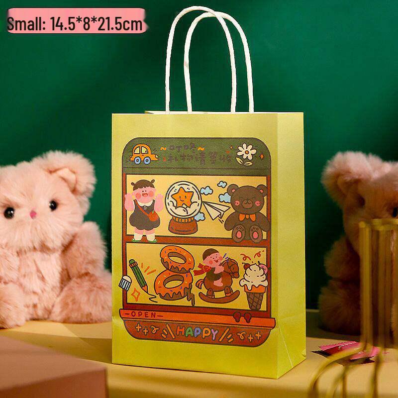 Kids' Gift Bag: Birthday Party Favors for Children's Day - Kraft Tote for Kindergarten & Primary Students (June 1st)