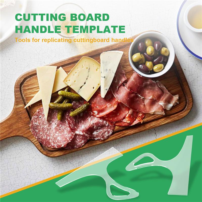 M-Modern-Charcuterie Template Acrylic Handle Cutting Board Router Template Straight Angled Tracing Stencils Guide Tools