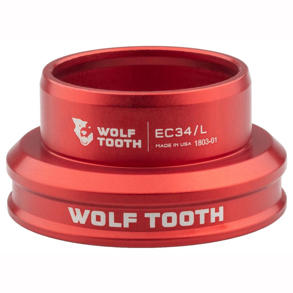 Wolf Tooth Premium Upper 16mm Raw EC34/28.6 Headset, Stack, Silver, U1EC34U-5MM-RSIL