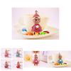 Cute Snowman Keychain For Women Sparkling Rhinestone Zinc Alloy Christmas Gift