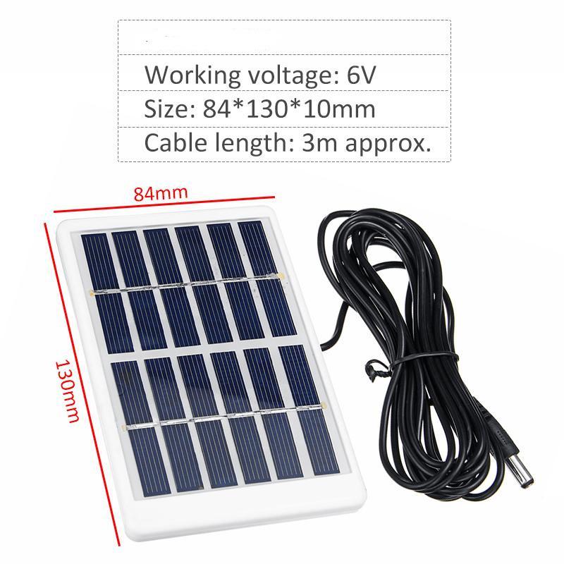 6V 1.2W Polycrystalline Solarzelle mit Kunststoffrahmen, 3M DC-Kabel