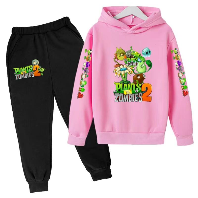 Kids Fall/Winter Hoodie Boy Girl Toddler Pullover 3-12Yrs Fashion Cartoon Game Print Clothes Casual Top+Pants 2P Sports Coat Set