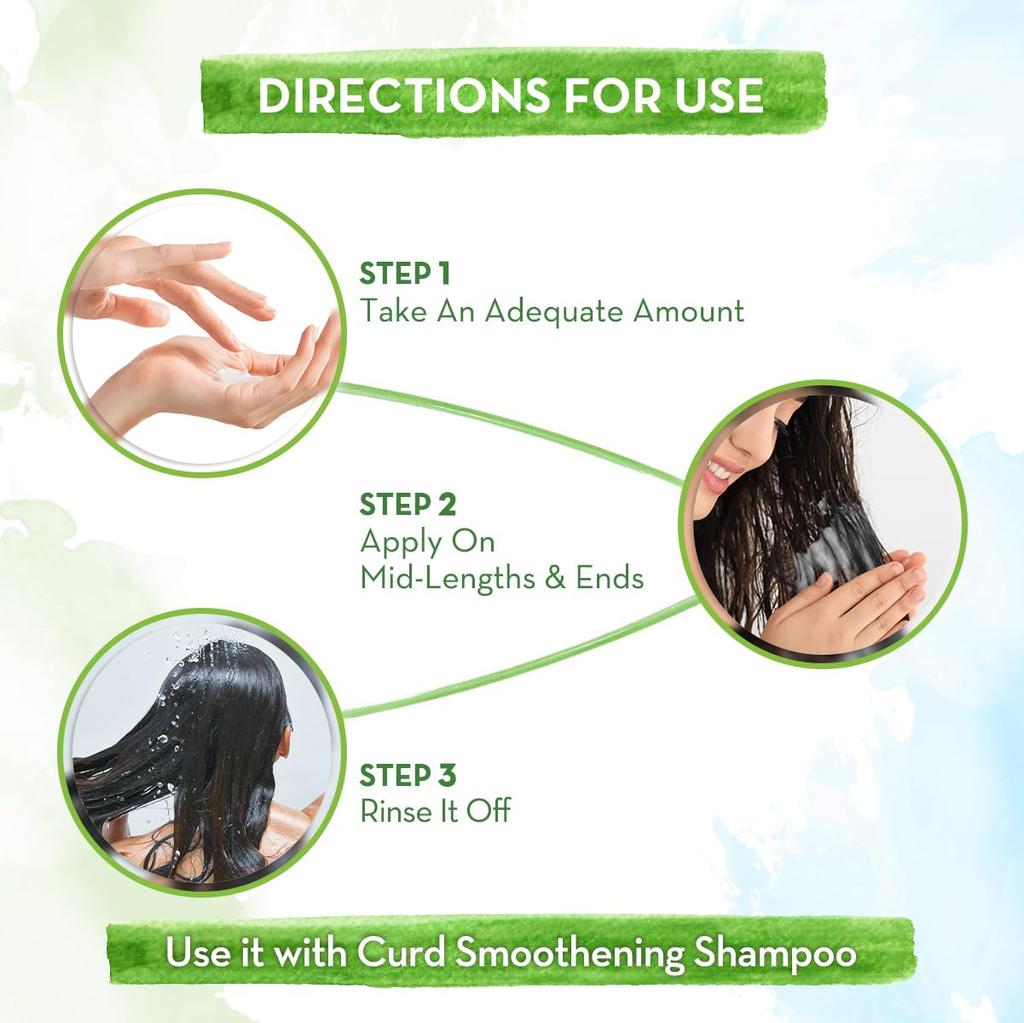 Mamaearth Curd Smoothening Conditioner 250 Ml Pack For Smooth Shiny Hair And Frizz Control