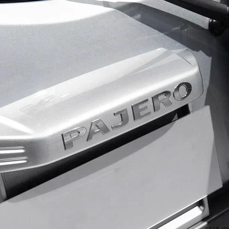 Cwykqr1 1 PIEZA Letra con logo de Metal Para Pajero Mitsubishi Emblema 3D Pegatinas para Maletero Trasero del Coche Insignia con Letras para Capó Delantero Accesorios de Estilo para Automóvil