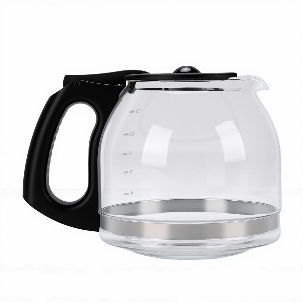 Bricco per Caffè da 1.8L Sostitutivo per Caraffa da Caffè in Vetro da 12 Tazze Vetro Borosilicato Sicuro con Manico Robusto