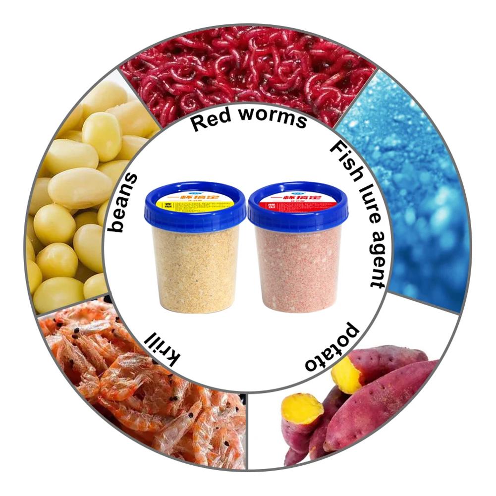 Comprehensive Fishing Bait Efficient Attraction Powdery Composite Bait Stir Powdery Lure for Carp Grass Carp Crucian Fishing