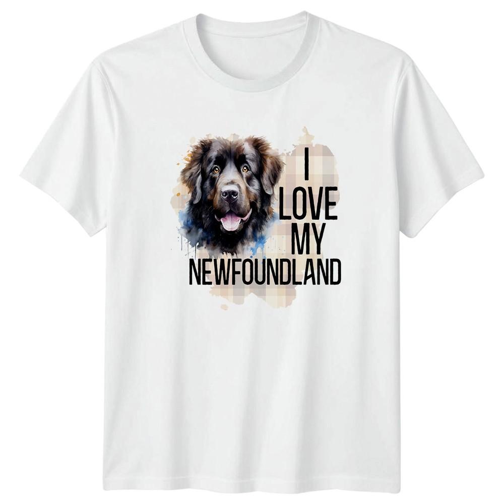 I Love My Newfoundland TShirt Watercolor Newfoundland Dog Owner S