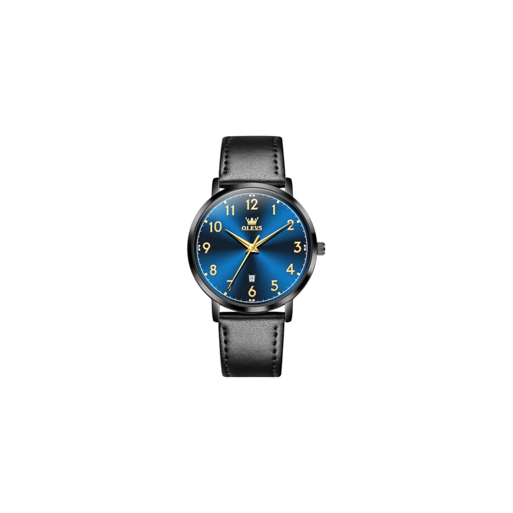 OLEVS Men s Business Casual Watch Analog Quartz Waterproof Luminous Dial Date Function for Men