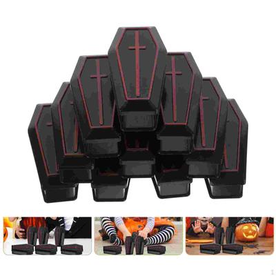 10x Mini Coffin Boxes Trinket Cases Organizer Sculpture Accessories Jewelry Halloween Decor