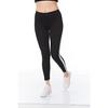 Women's Cotton Side White Striped Ankle Length King Size Lycra Sports Tights - 4902-4077