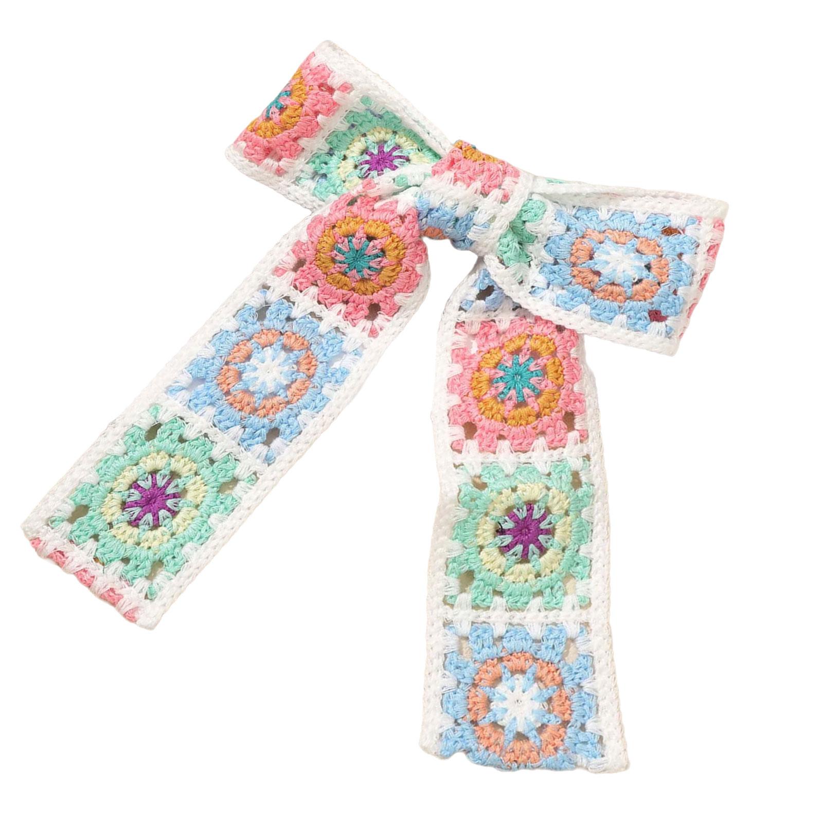 

Elegant Hair Clip Barrette Sweet Fashionable Flat Clip Hairpin Crocheted Flower Elegant Hair Clip for Bunches белый