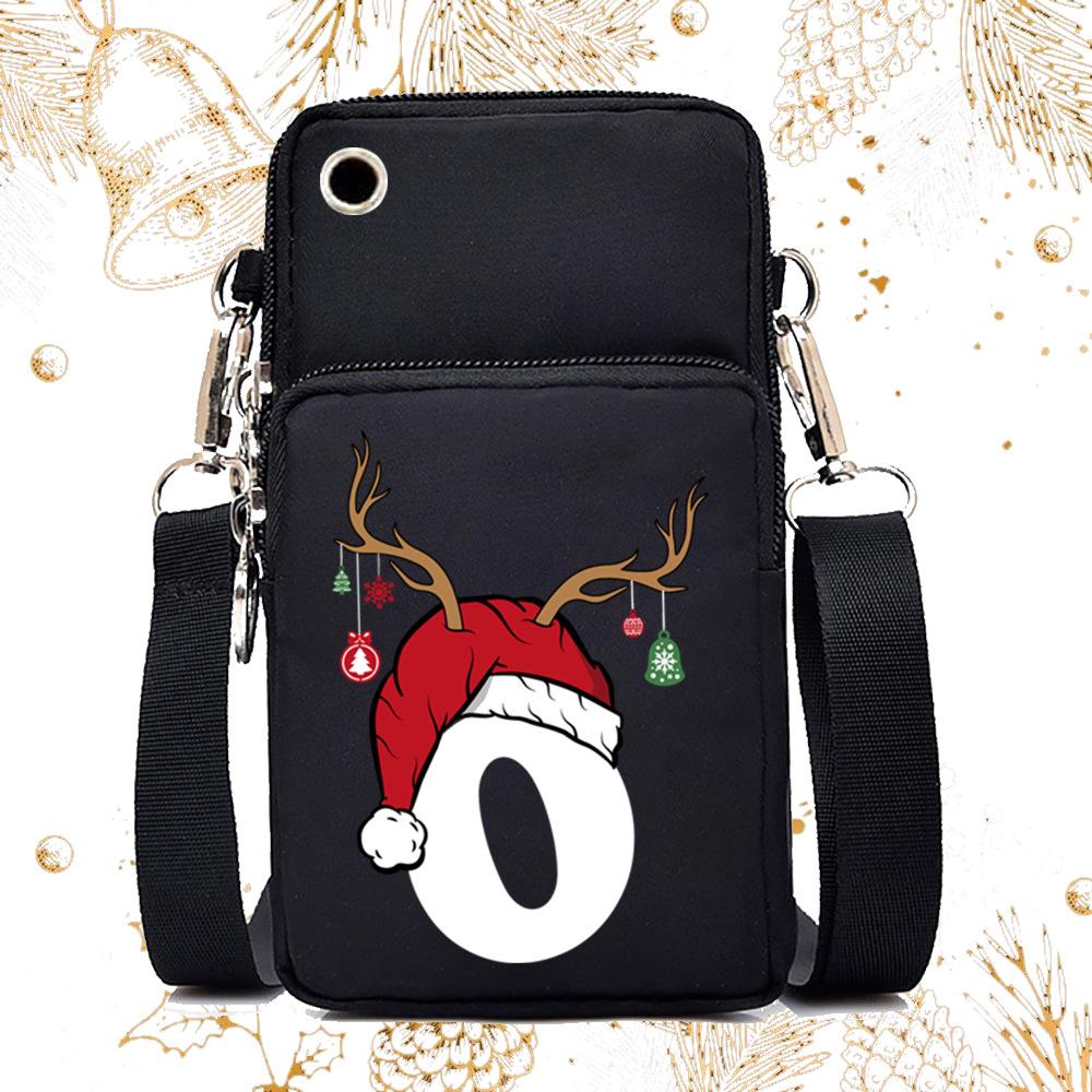 Lightweight Casual Portable Messenger Bag Multifunctional Christmas 26 English Letter Printing