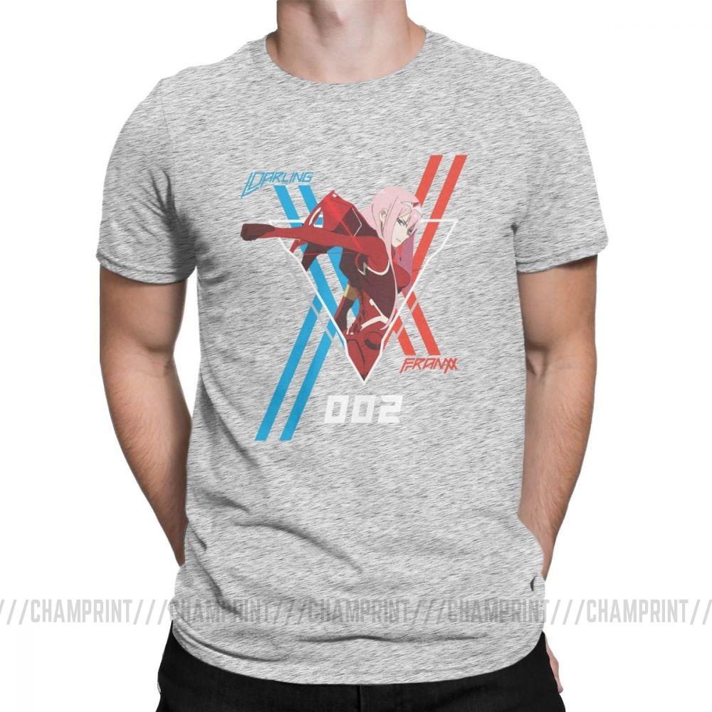 Darling 002 Darling In The Franxx Zero Two T Shirt For Man Short Sleeved Tee Cotton