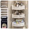 No-Drill Wall-Mounted Corner Bathroom Shelf for Toiletries