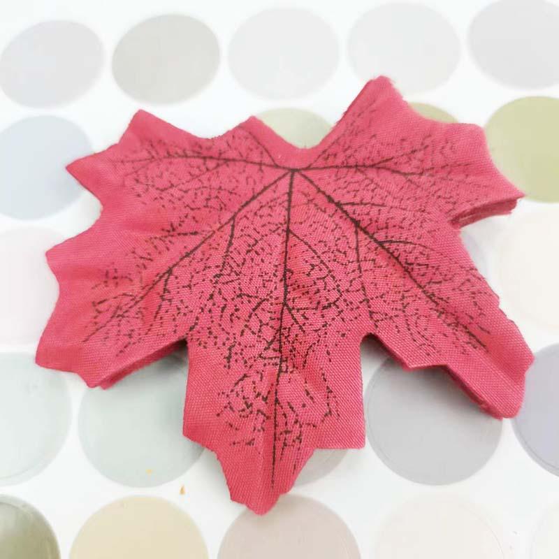 50Pcs  Artificial Maple Leaves for Home Decoration, Simulation Fake Fall Leaves, Autumn Leaves, Wedding Party, Fabric